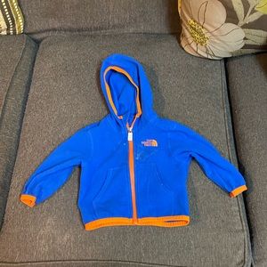 North face baby fleece jacket with hood